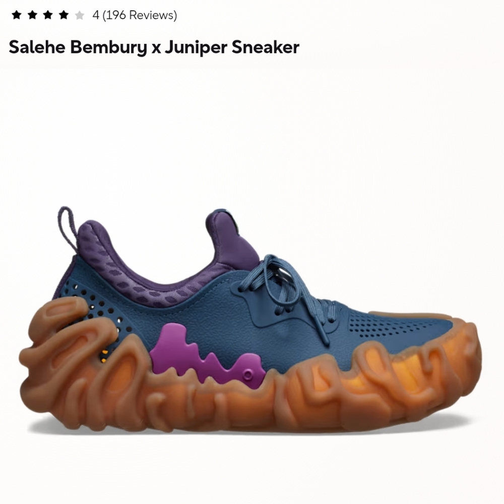 CROCS Blue and Purple Sneakers with Tan Sole